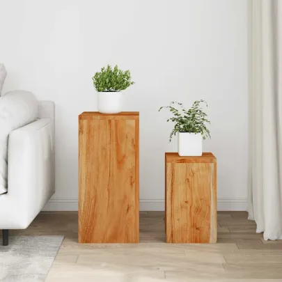 Suporturi Plante Lemn Acacia - Set 2 Buc | Livrare Gratuita