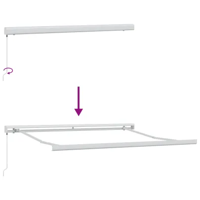 Marchiză Manuală Retractabilă Crem 300x250 cm - Umbră Exterioară
