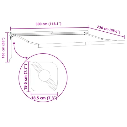 Marchiză Automată Retractabilă Crem 300x250 cm - Umbră Perfectă