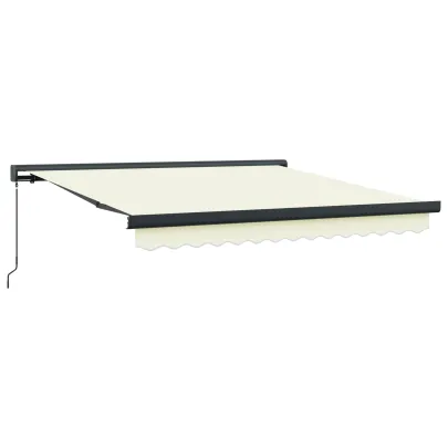 Marchiză Retractabilă Manuală Crem 300x250 cm - Umbră Exterioară