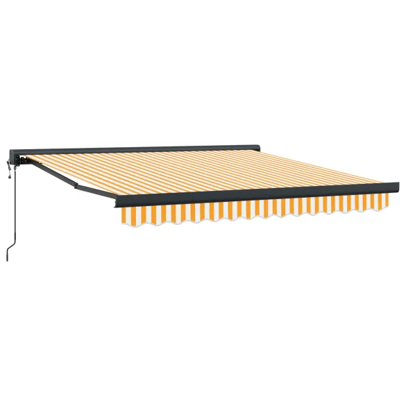 Marchiză Automată Retractabilă 300x250 cm - Galben-Albă