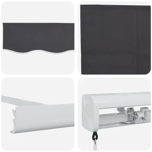 Marchiză Manuală Retractabilă Antracit 300x250 cm | VidaXL