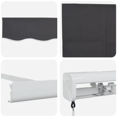Marchiză Manuală Retractabilă Antracit 300x250 cm | VidaXL
