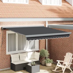Marchiză Retractabilă Antracit 300x250 cm - Acoperiș Exterior