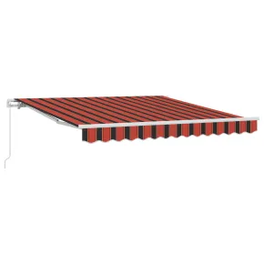Marchiză Retractabilă Manuală 300x250 cm - Oranj/Maro 2