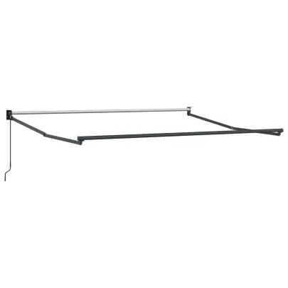 Marchiză Manuală Retractabilă Dungi Roșu-Alb 300x250 cm