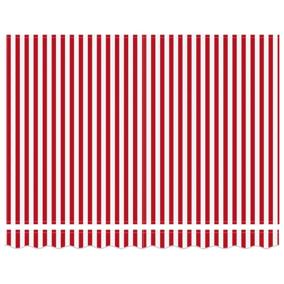 Marchiză Manuală Retractabilă Dungi Roșu-Alb 300x250 cm