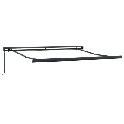 Marchiză Exterior Retractabilă 300x250 cm - Dungi Roșii-Albe
