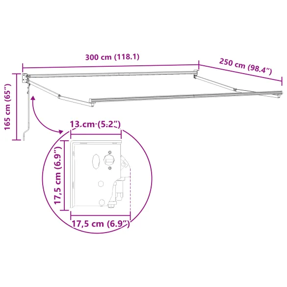 Cortină Retractabilă Multicolor 300x250 cm | Livrare Gratuită