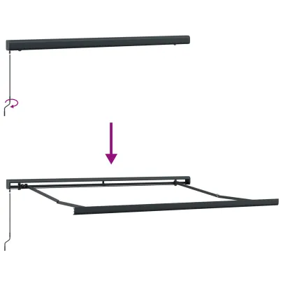 Marchiză Manuală Retractabilă Dungi 300x250 cm - Livrare Gratuită