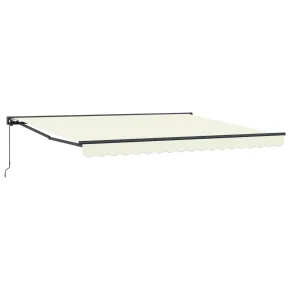 Marchiză Retractabilă Manuală Crem 350x250 cm - Umbră Exterioară 2