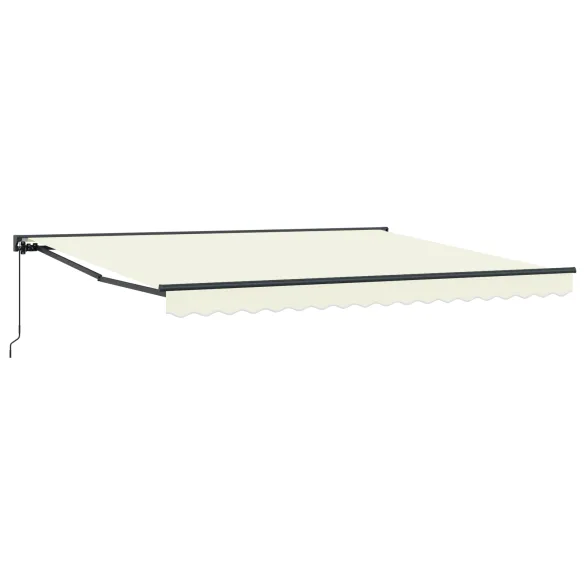 Marchiză Retractabilă Manuală Crem 350x250 cm - Umbră Exterioară