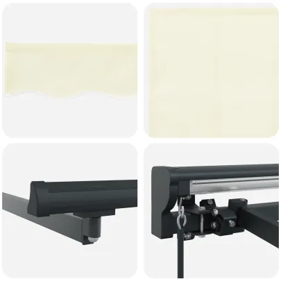 Marciză Retractabilă Manuală Crem 350x250 cm - Exterior
