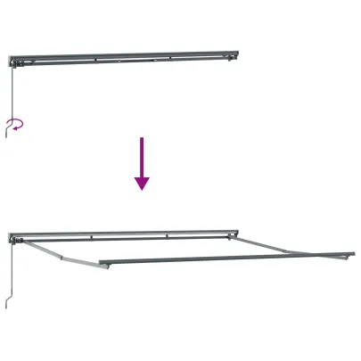 Marciză Retractabilă Manuală Crem 350x250 cm - Exterior