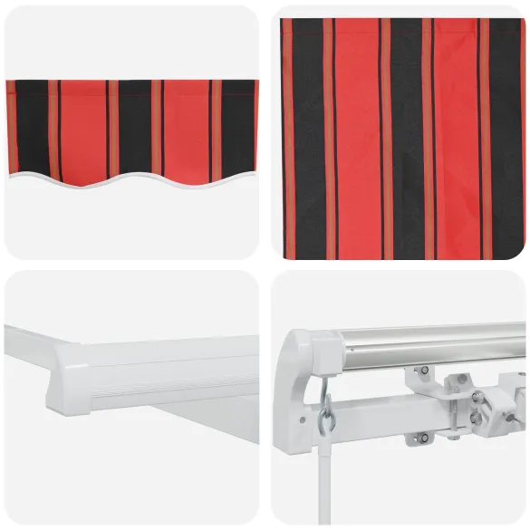 Marchiză Retractabilă Manuală Antracit 350x250 cm - VidaXL