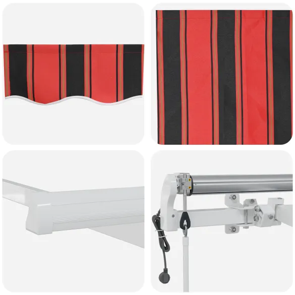 Marchiză Retractabilă Manuală Antracit 350x250 cm