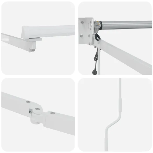 Marchiză Retractabilă Manuală cu LED pentru Exterior