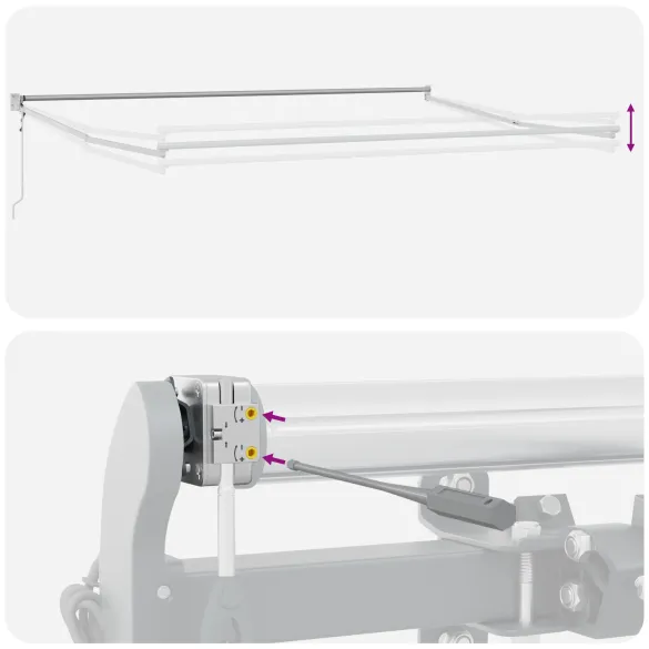 Marchiză Retractabilă Manuală cu LED pentru Exterior