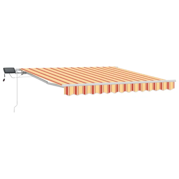 Marchiză Retractabilă cu LED Galben-Portocaliu 350x250 cm