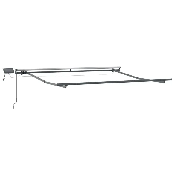 Marchiză retractabilă manuală cu LED-uri colorate 350x250 cm