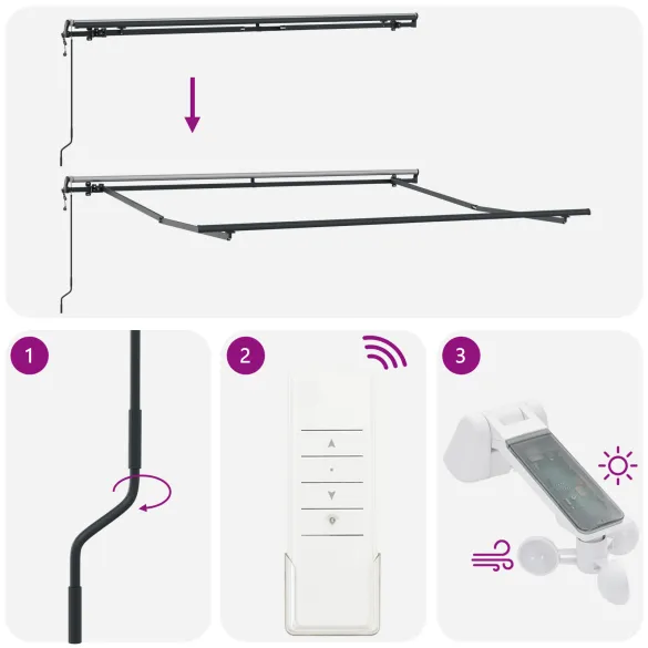Marchiză Retractabilă Automată Exterior 350x250 cm | Livrare Gratuită