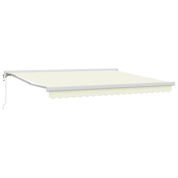 Marchiză Retractabilă Manuală Crem 400x300 cm | Livrare Gratuită