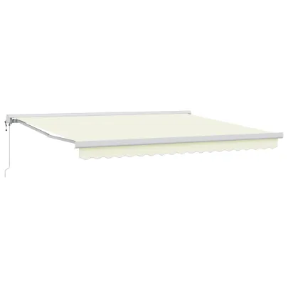 Marchiză Retractabilă Manuală Crem 400x300 cm | Livrare Gratuită