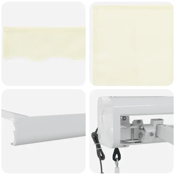 Marchiză Retractabilă Manuală Crem 400x300 cm | Livrare Gratuită