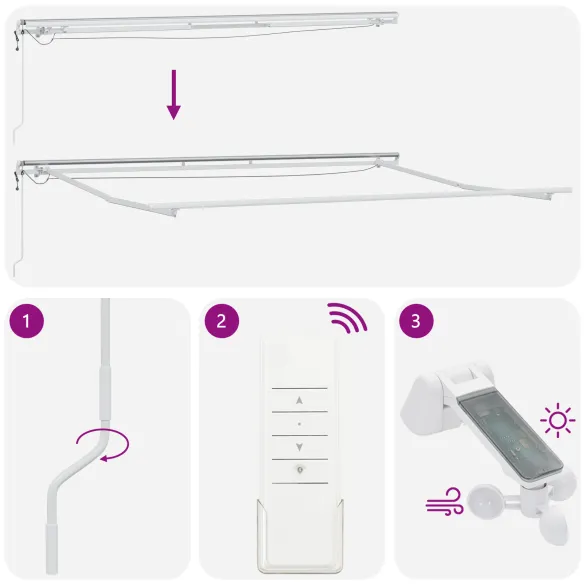 Marchiză automată cu LED pentru terasă 400x300 cm