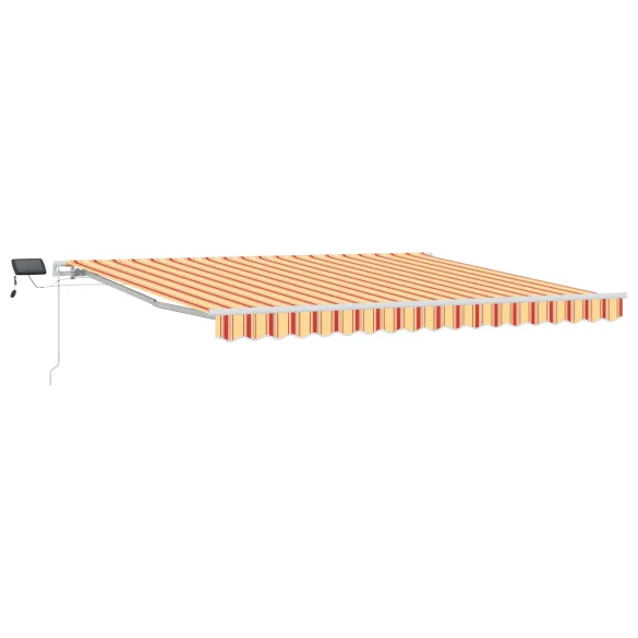 Marchiză retractabilă manuală cu LED Galben-Portocaliu 400x300 cm