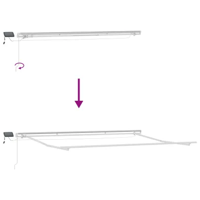 Marchiză manuală LED exterior 400x300 cm | Livrare gratuită