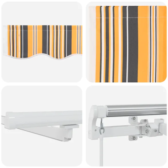 Marchiză Retractabilă Manuală cu LED-uri 400x300 cm | Gratis