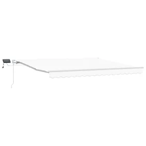 Marchiză Retractabilă cu LED Alb 400x300 cm | VidaXL 2