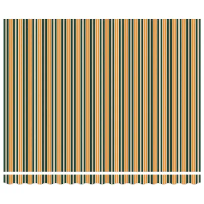 Markiză Retractabilă Automată 400x300 cm Verde-Galbenă