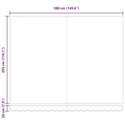 Marchiză Retractabilă cu Dungi 400x350 cm - Livrare Gratuită