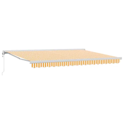 Marciză Retractabilă Automată 450x300 cm Portocaliu-Albă