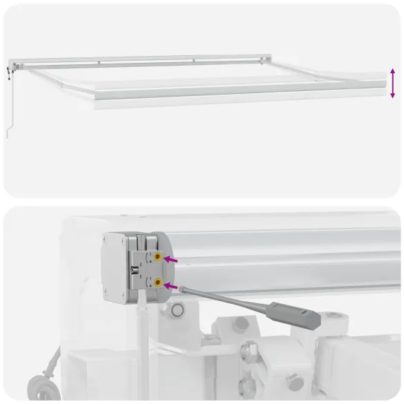 Marciză Retractabilă Automată 450x300 cm Portocaliu-Albă