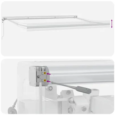 Marciză Retractabilă Automată 450x300 cm Portocaliu-Albă