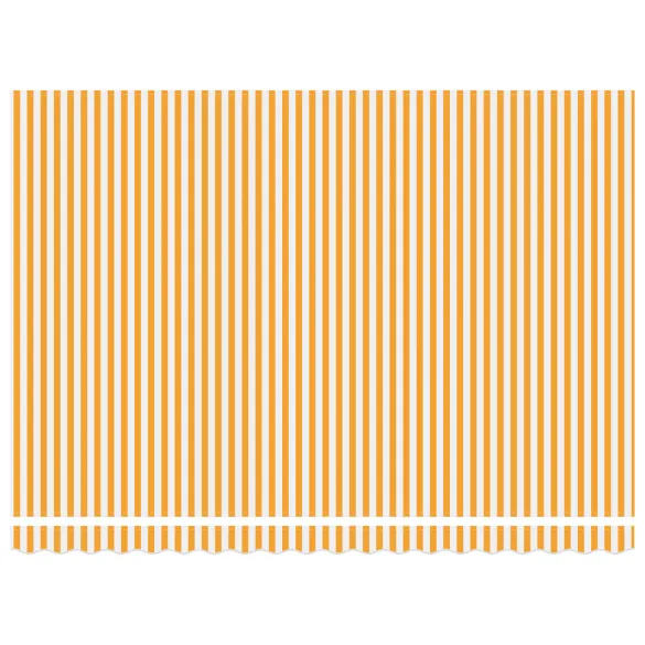 Marchiză Manuală Retractabilă 450x300 cm - Portocalie și Albă