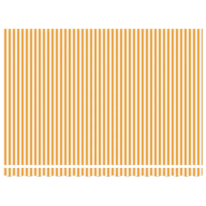 Marchiză Manuală Retractabilă 450x300 cm - Portocalie și Albă