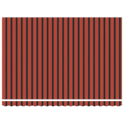 Marchiză retractabilă manuală portocalie-maro 450x300 cm