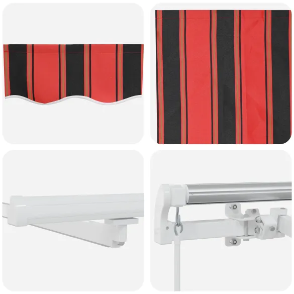 Markiză retractabilă manuală cu LED 450x300 cm - VidaXL