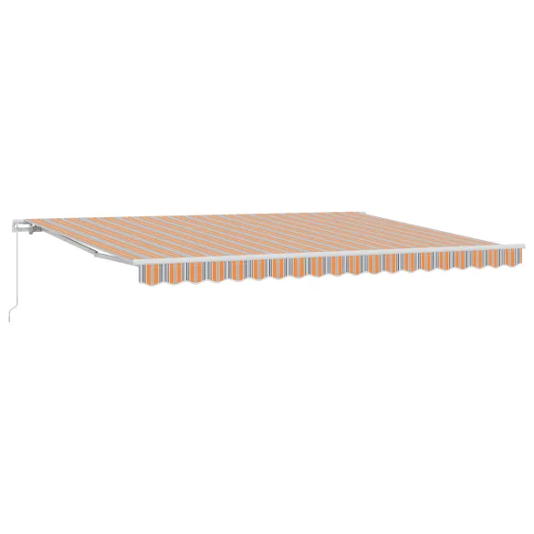 Umbră Retractabilă Manuală Dungi Multicolore 450x300 cm
