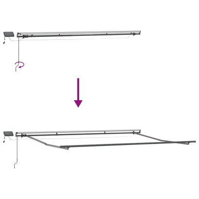 Marchiză Manuală Retractabilă Multicoloră 450x300 cm