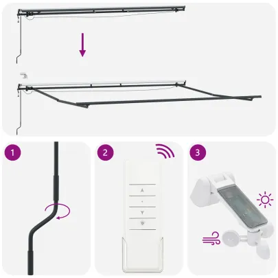 Marchiză Automată Retractabilă cu LED 450x350 cm