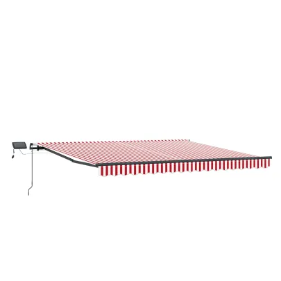 Marchiză retractabilă cu LED pentru exterior 450x350 cm