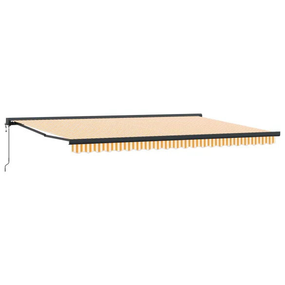 Marchiză Automată Exterior 5x3m - Portocaliu/Alb - Livrare Gratuită