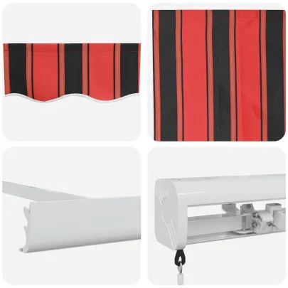 Marchiză Retractabilă Manuală Portocalie 500x300 cm