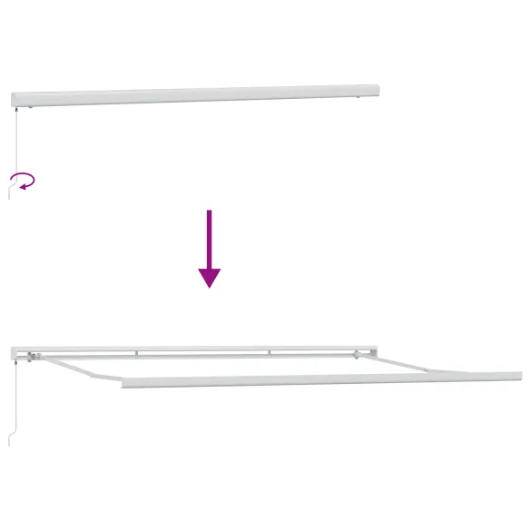 Marchiză Retractabilă Manuală Galben-Portocaliu 500x300 cm