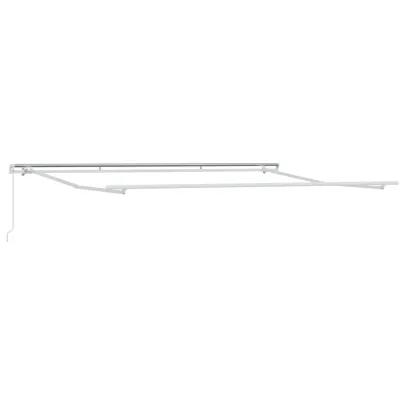 Marchiză Retractabilă Manuală Dungi Galben-Alb 500x300 cm